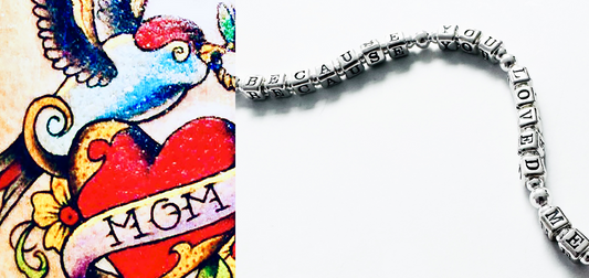 bracelets as small meaningful tattoos for women with mom tattoo and Mother's Day bracelet