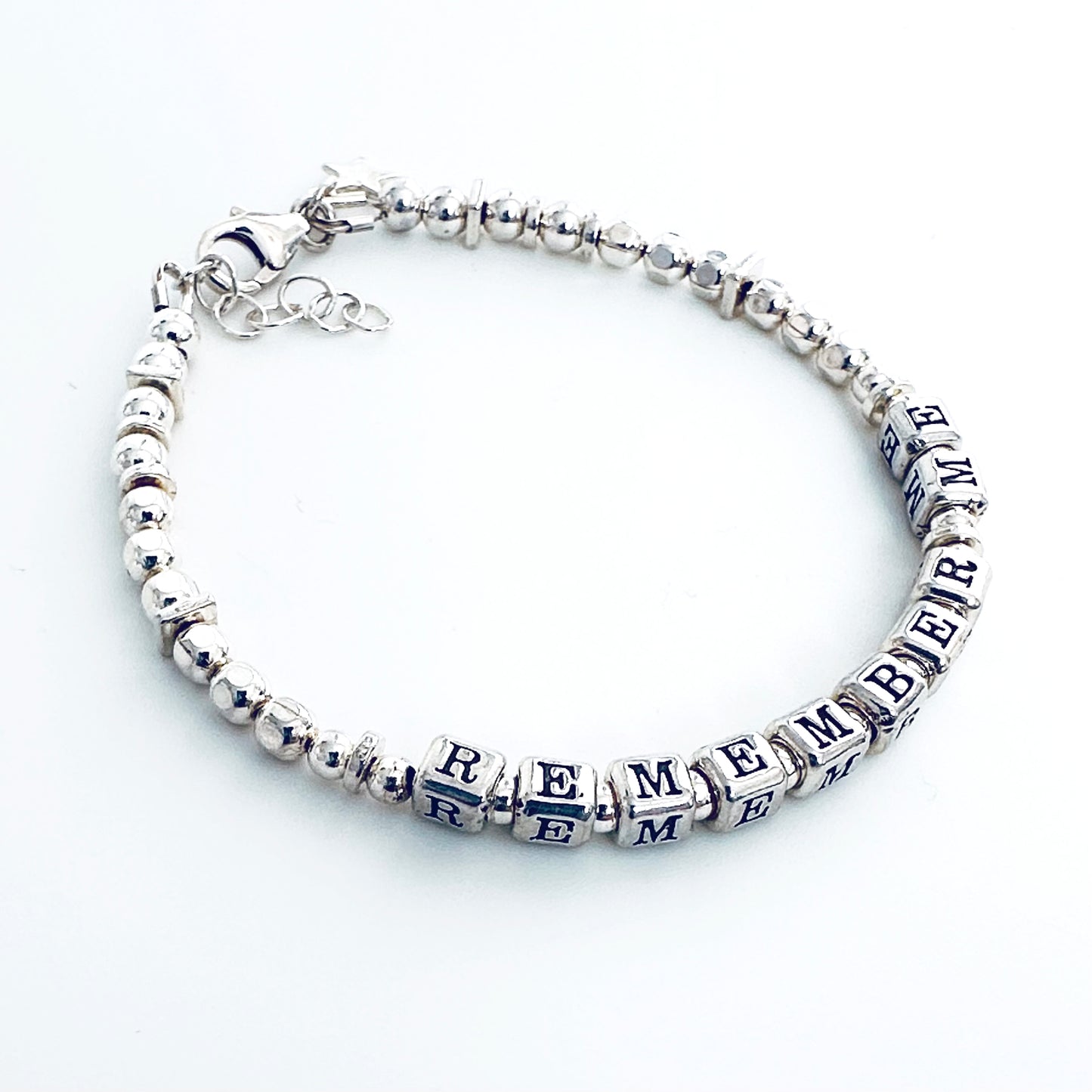 Remember Me Sterling Silver Engraved Sympathy Bracelet from Higher Calling Bracelets