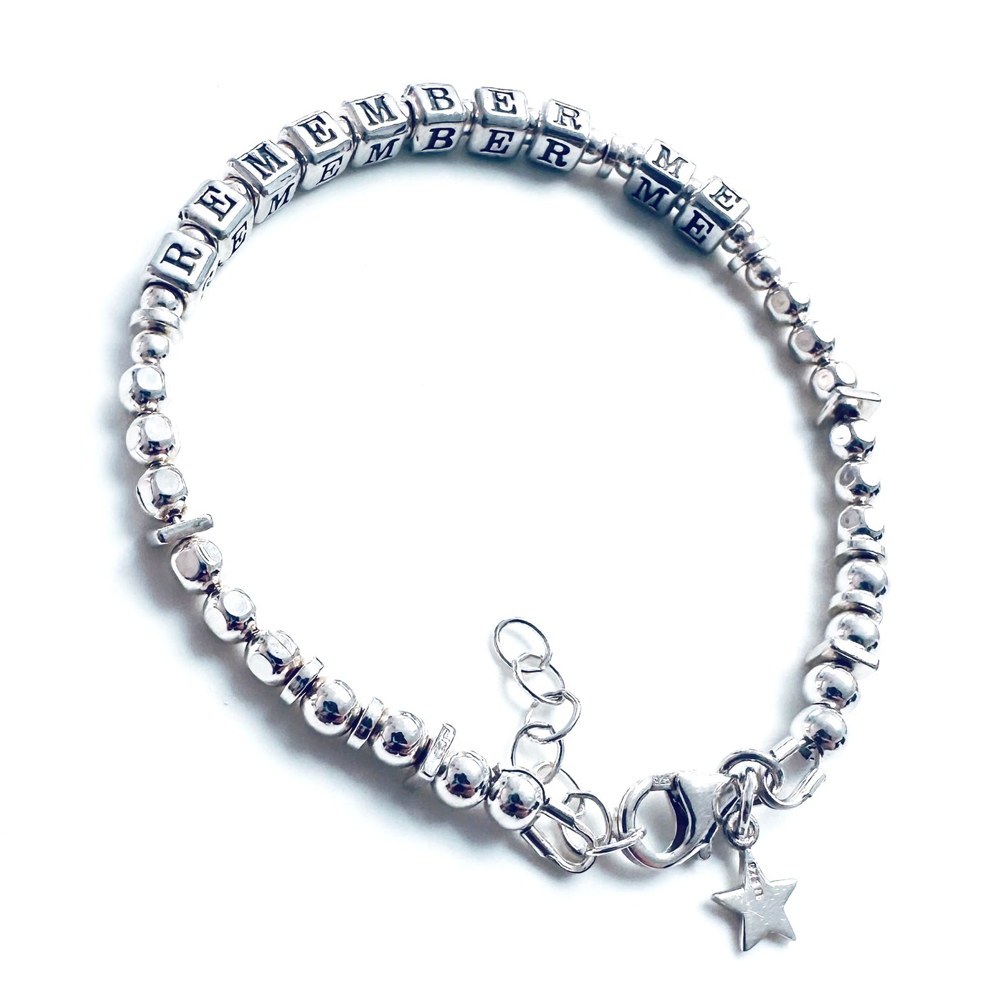 Remember Me Sterling Silver Engraved Sympathy, Loss, Bereavement Gift Bracelet from Higher Calling Bracelets