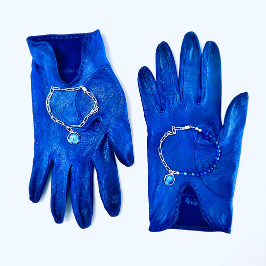 TRUE BLUE Modern Vintage Faith Bracelets, One-of-a-Kind