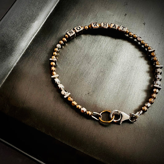 So What Anxiety Relief and Fidget Bracelet in Sterling Silver and 14k Gold