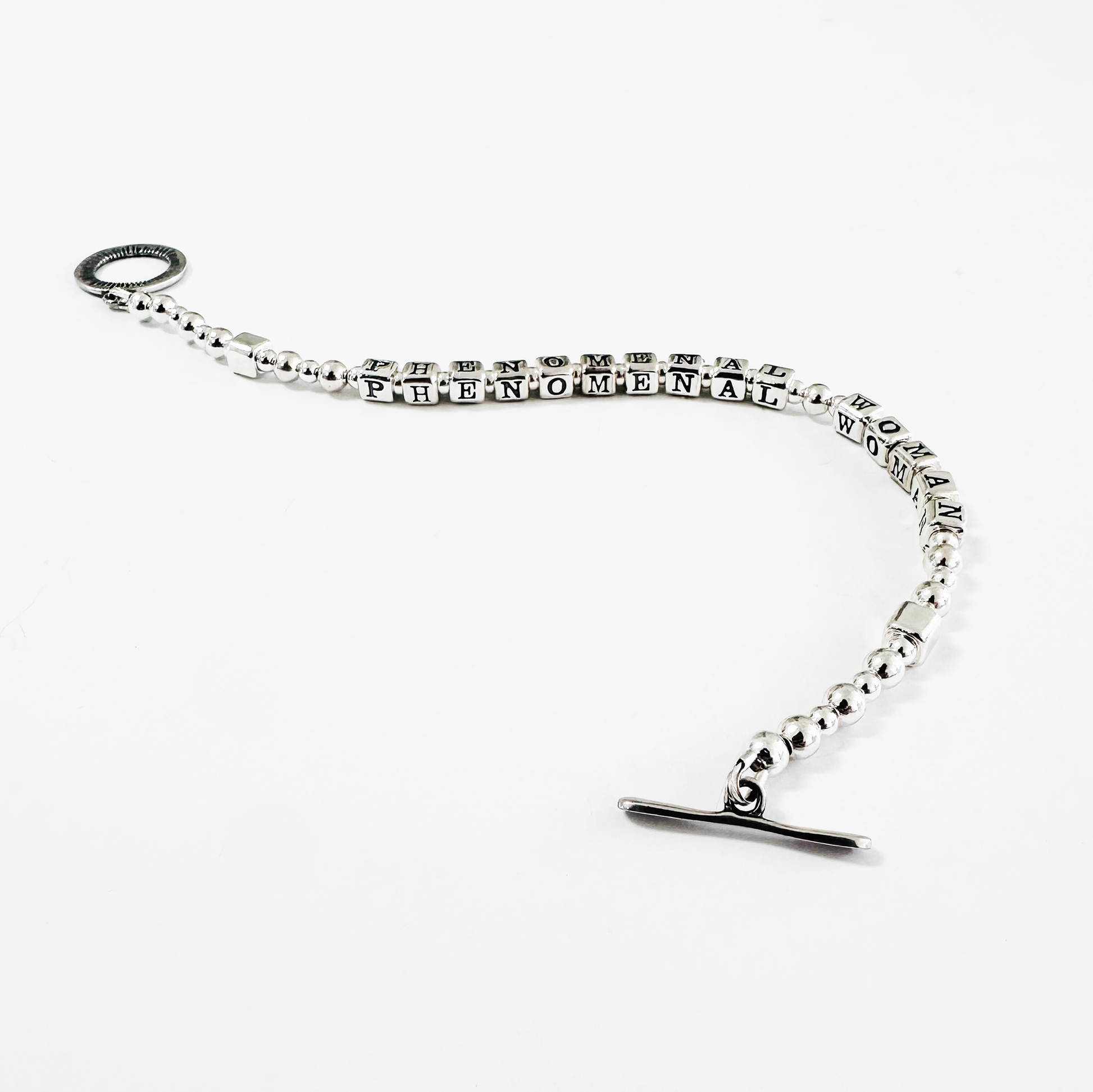 Strong Woman Phenomenal Woman Empowered Women  gift bracelet in sterling silver