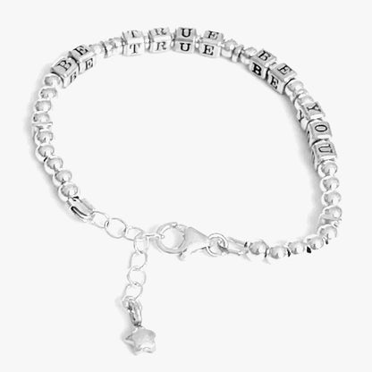 Graduation Bracelet Be True, Be You, Be Yourself sterling silver gift bracelet