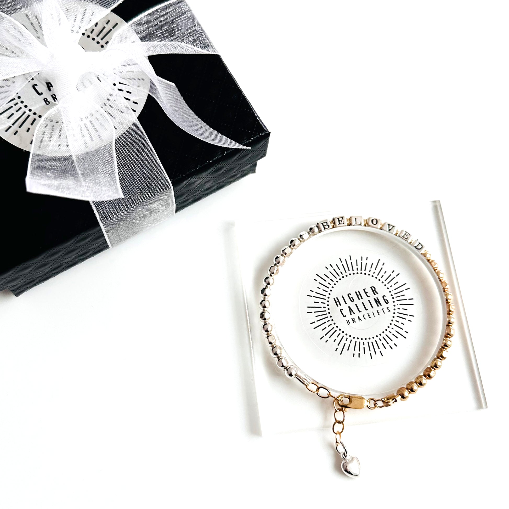 Beloved Mixed Metals Bracelet jewelry shown in Higher Calling Bracelets package