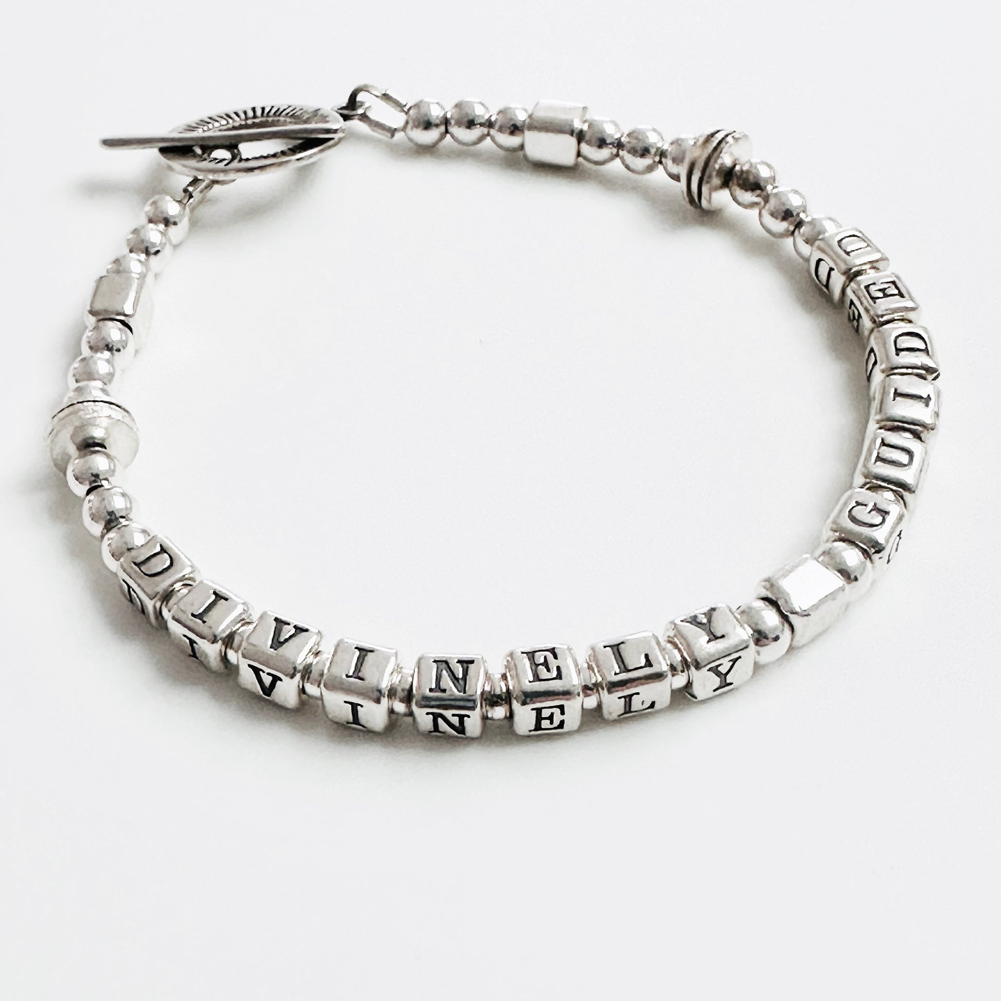Divinely guided empowerment bracelet in sterling silver 