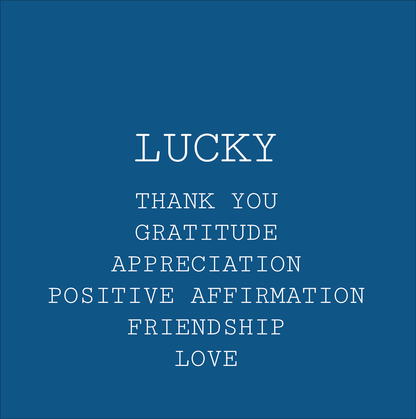 Lucky Positive Affirmation and Gratitude Bracelet in sterling silver and gold