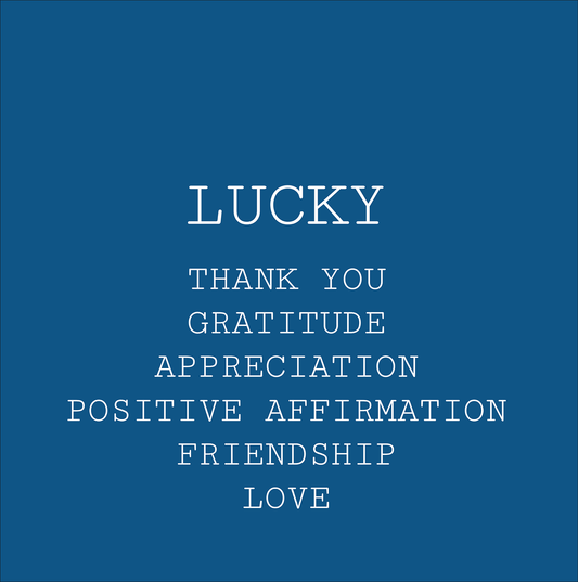 Lucky Positive Affirmation and Gratitude Bracelet in sterling silver and gold