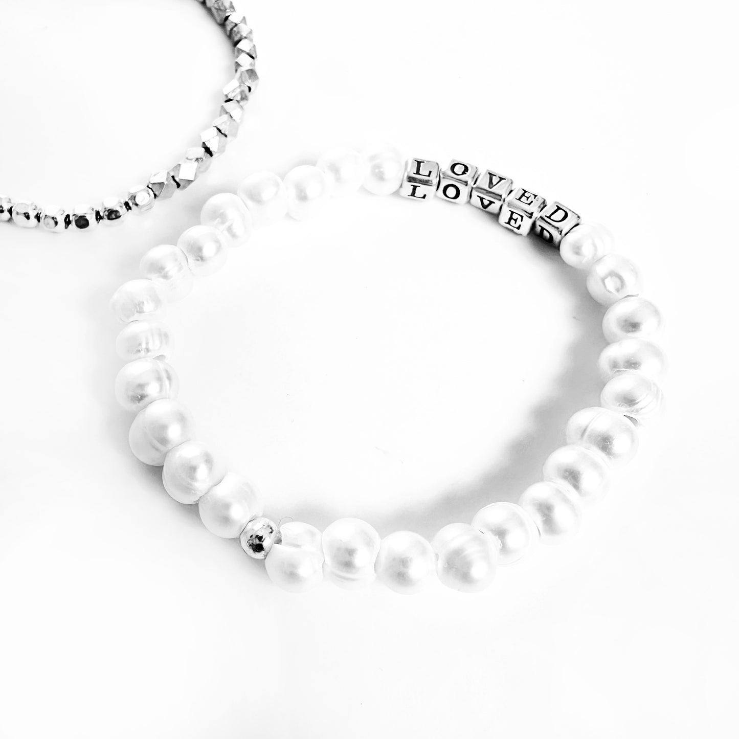 LOVED Gift Bracelet | Sterling Silver and Pearls