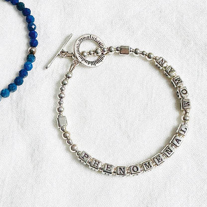 Phenomenal Woman Womens Empowerment Bracelet in Sterling Silver