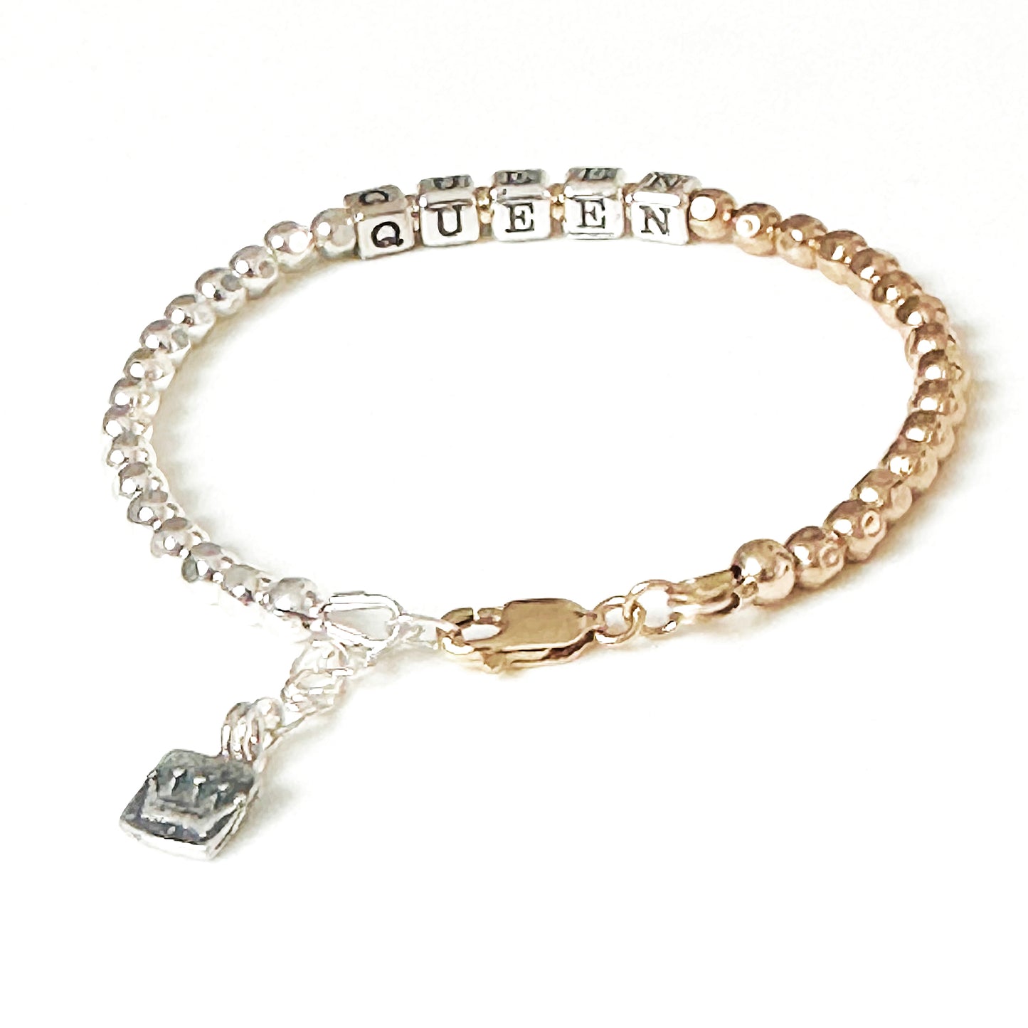 Queen Wear Your Crown Mixed Metals Sterling and 14k Gold Woman's Bracelet