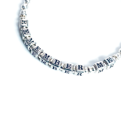 Remember Me Sterling Silver Engraved  Sympathy Bracelet from Higher Calling Bracelets