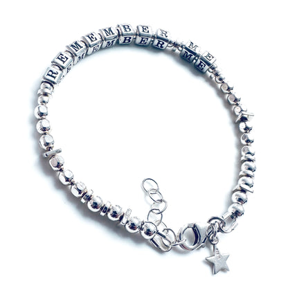 Remember Me Sterling Silver Engraved  Sympathy, Loss, Bereavement Gift Bracelet from Higher Calling Bracelets