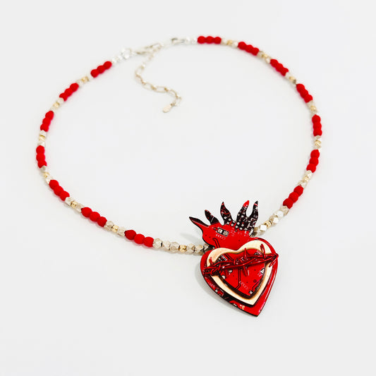 HEART ON FIRE - Statement Necklace