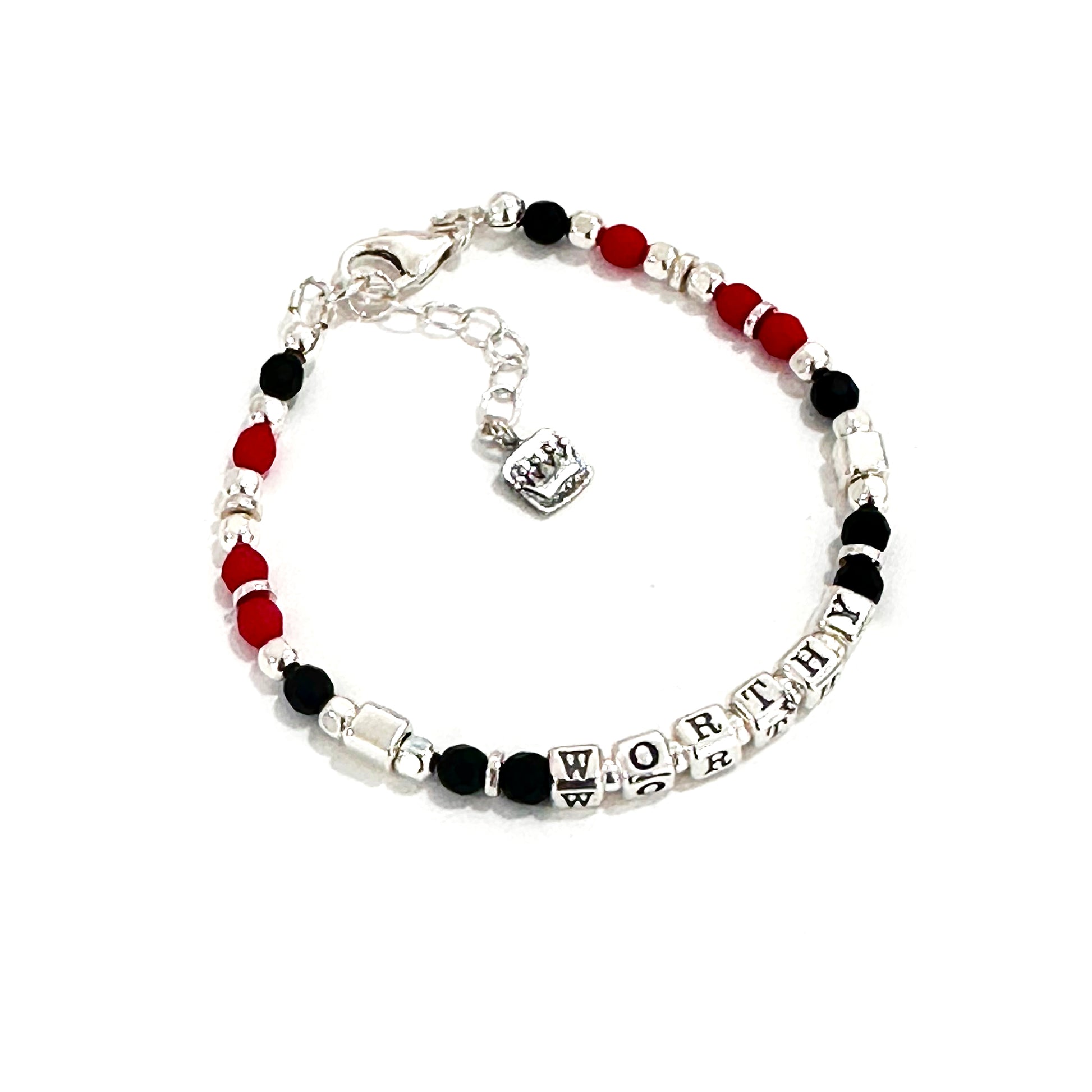 You are Worthy sterling silver gift bracelet